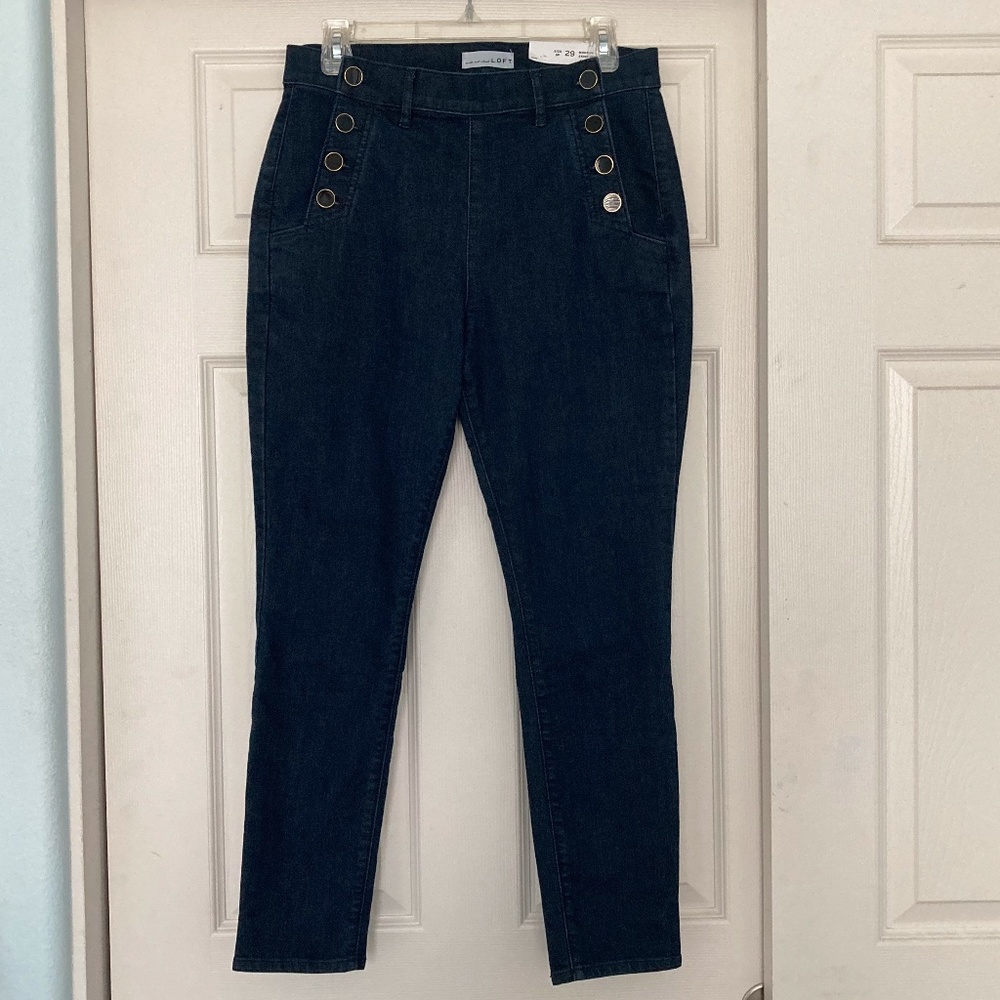 NWT Button Front Modern Skinny Denim Jeans